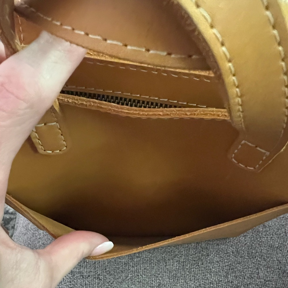 Portland Leather Mini Tote (Mango) - Picture 4 of 5